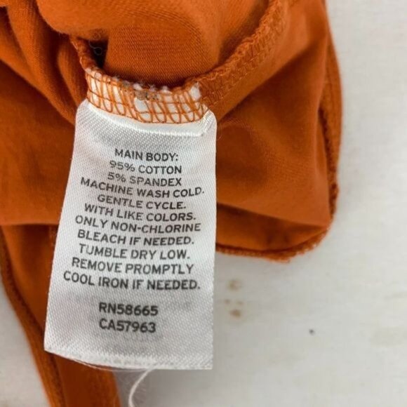 Rust Orange XS Bodysuit By BP. Cotton-Spandex Blend - Picture 4 of 7